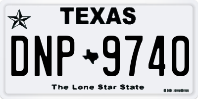 TX license plate DNP9740