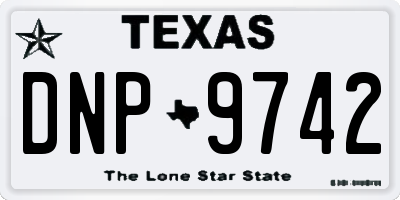 TX license plate DNP9742