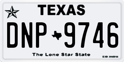 TX license plate DNP9746
