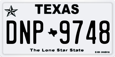 TX license plate DNP9748