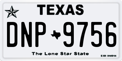 TX license plate DNP9756