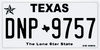 TX license plate DNP9757