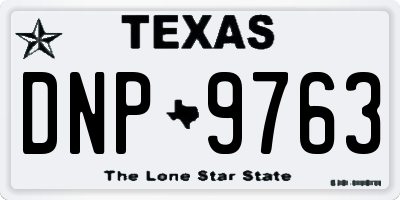 TX license plate DNP9763