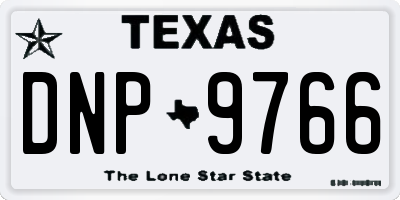 TX license plate DNP9766