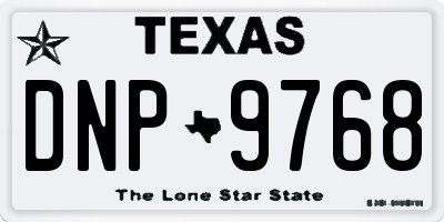 TX license plate DNP9768