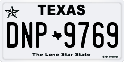 TX license plate DNP9769