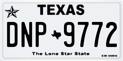 TX license plate DNP9772