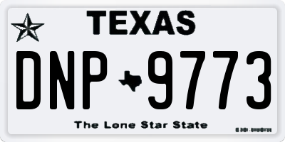 TX license plate DNP9773