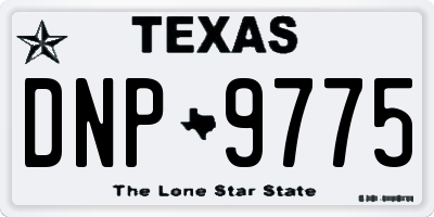 TX license plate DNP9775