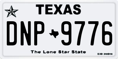 TX license plate DNP9776