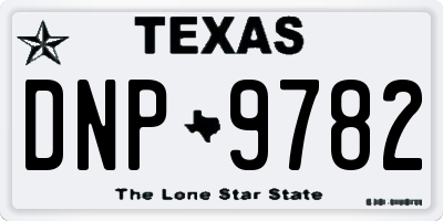 TX license plate DNP9782