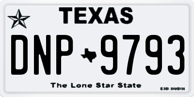TX license plate DNP9793