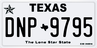 TX license plate DNP9795