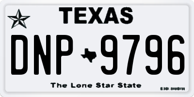 TX license plate DNP9796