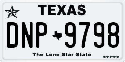 TX license plate DNP9798