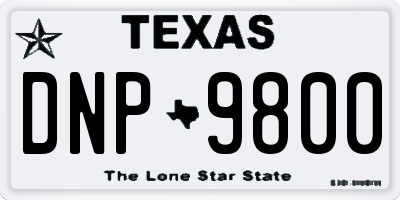 TX license plate DNP9800