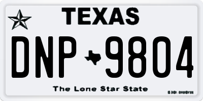 TX license plate DNP9804