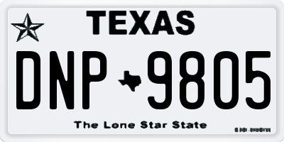 TX license plate DNP9805