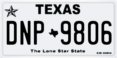 TX license plate DNP9806