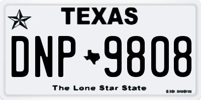 TX license plate DNP9808