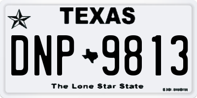TX license plate DNP9813