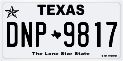 TX license plate DNP9817