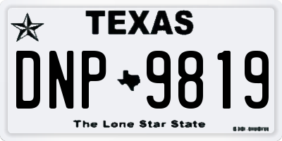 TX license plate DNP9819
