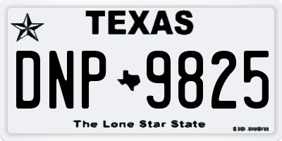 TX license plate DNP9825
