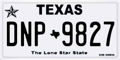 TX license plate DNP9827