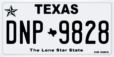 TX license plate DNP9828