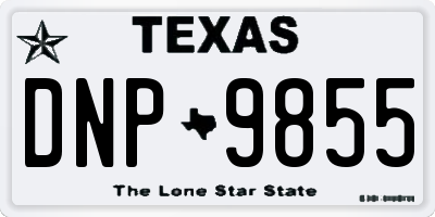 TX license plate DNP9855