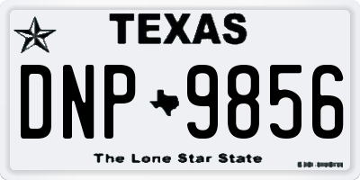 TX license plate DNP9856
