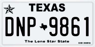 TX license plate DNP9861
