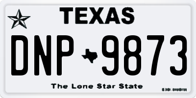 TX license plate DNP9873