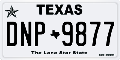TX license plate DNP9877
