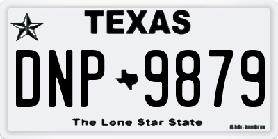 TX license plate DNP9879