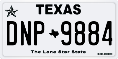 TX license plate DNP9884