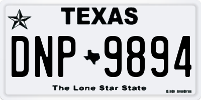 TX license plate DNP9894
