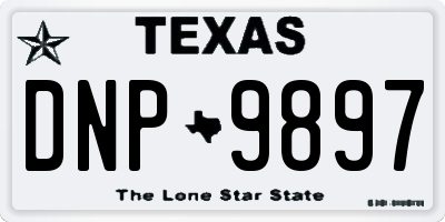 TX license plate DNP9897