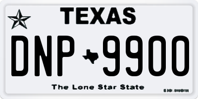 TX license plate DNP9900