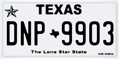 TX license plate DNP9903