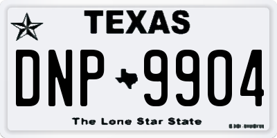 TX license plate DNP9904