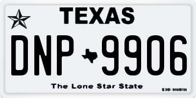 TX license plate DNP9906