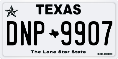 TX license plate DNP9907