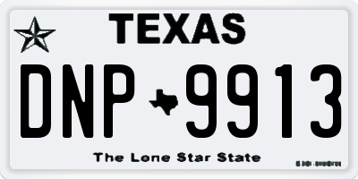TX license plate DNP9913