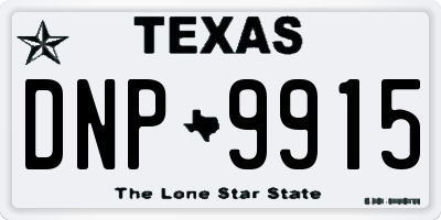 TX license plate DNP9915