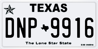 TX license plate DNP9916