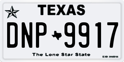 TX license plate DNP9917