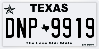 TX license plate DNP9919