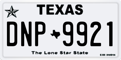 TX license plate DNP9921